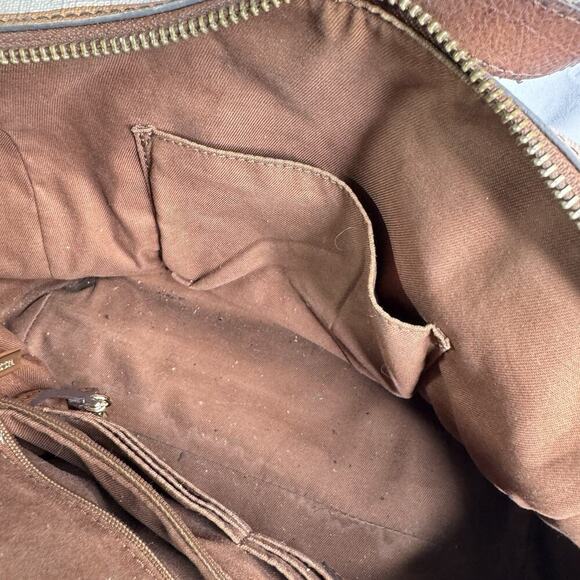 Fossil Multi Color Satchel Bag With Removable Shoulder Strap Double Zipper - Picture 8 of 13